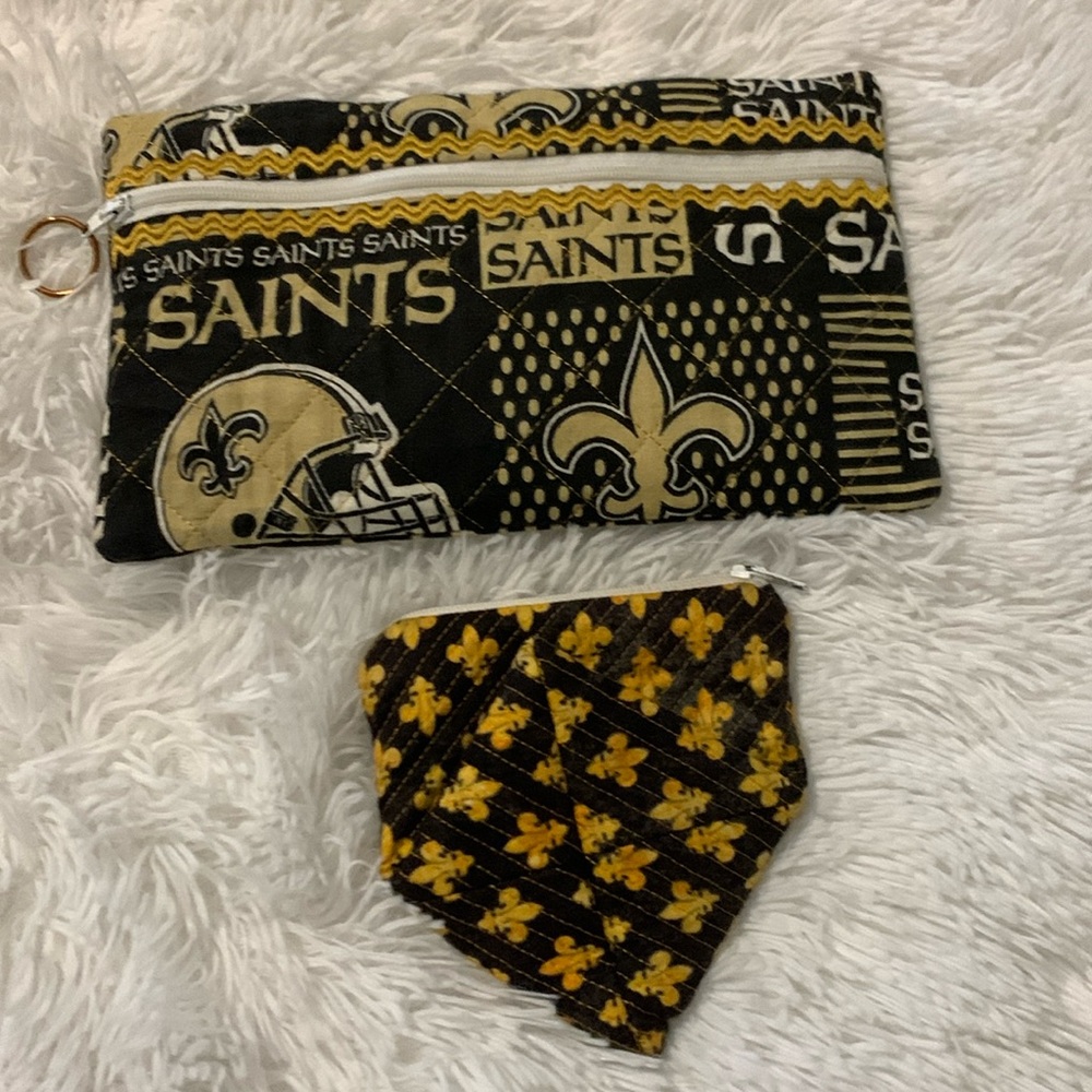 New Orleans Saints Cosmetic Bag and Coin Purse
